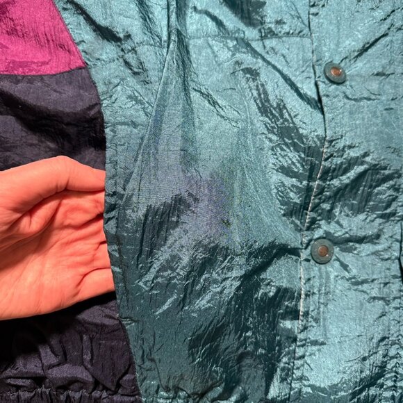 VTG Christian Dior Monsieur Mens XL Windbreaker Track Jacket 90s Color block - Picture 5 of 10